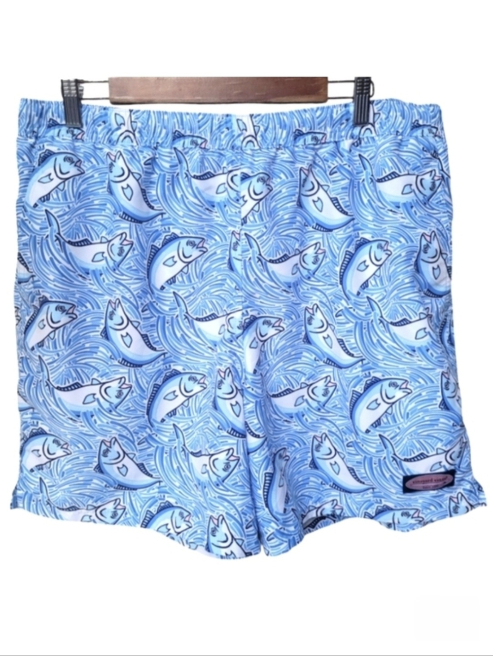 Vineyard Vines Fish Print Swim Shorts Size L
